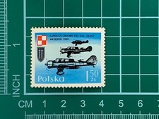 Samolot Liniowy Pzl 23A Karas Wrzesien 1939 1,50 zt Polska  Poland Single Stamp