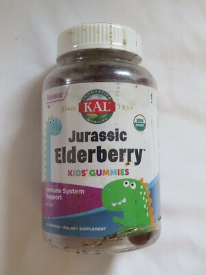 KAL Jurassic Elderberry Kids' Gummies Immune System Support 60 Gummies Berry ^D