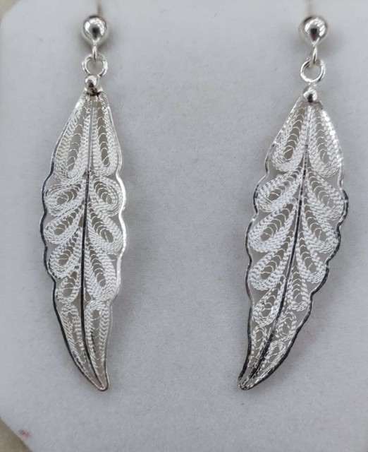 Malta Maltese Filigree hand crafted Leaf Earrings NEW STYLE with hook From Malta eBay