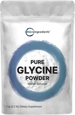 Glycine Powder, 1KG (2.2 Pounds), Glycine 1000Mg per Serving, Supports Restfu...