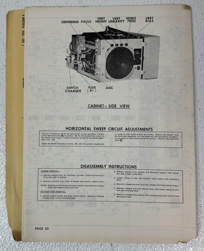PhotoFact Folder With CircuitTrace For Sony Model 5-305UW TV Repair - Picture 3 of 3