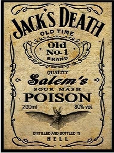 12-pk Funny Halloween Wine Bottle Label Stickers Beer Soda Drinks Spooky, Scary