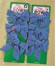 2-3 packs of Vintage Blue Velvet Bows 1980s new for decorations
