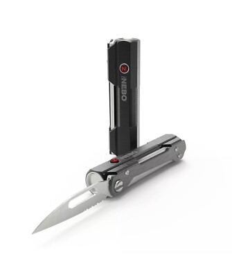 nebo flashlight knife TRUE TRU-BND-0002 4-Piece Essentials EDC Tactical Kit by the integrated USB NEBO 360 LUMENS RECHARGEABLE BATTERY