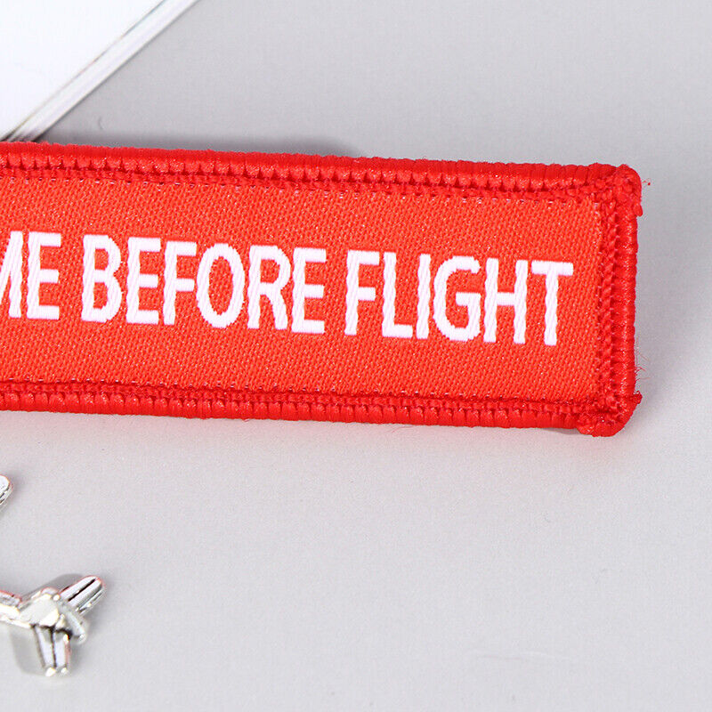 Flight Keychain Set kiss before flight crew drive safe Aircraft metal carvin Ba