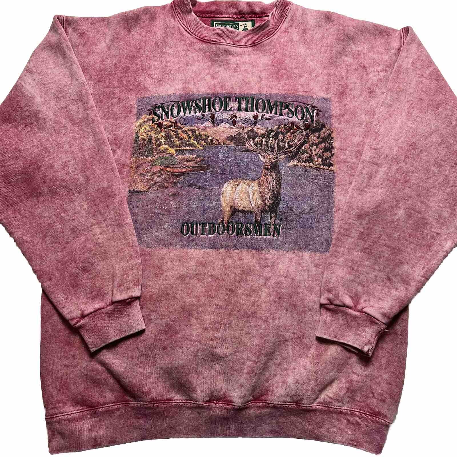 Raquetas de nieve vintage Thompson para hombre al aire libre punto de lana teñida de rojo talla XL