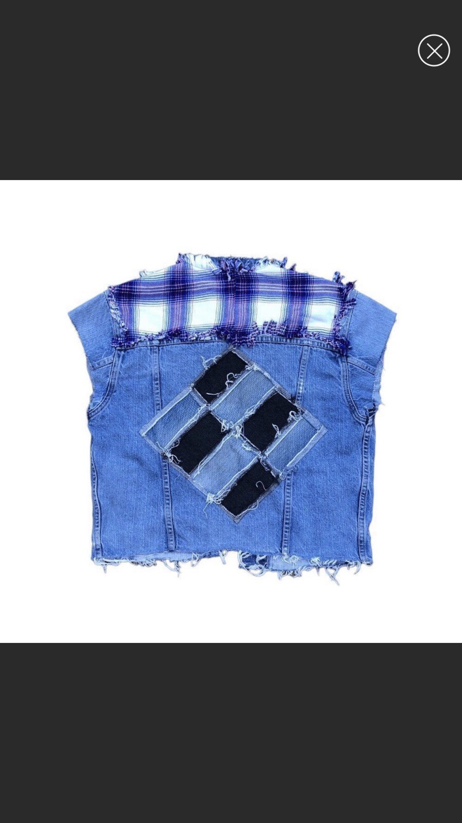 Vintage 2004 Levi’s Patchwork Denim Jacket Blue S… - image 2