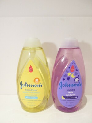 JOHNSON S Bedtime Bath and Head-to-Toe Wash/Shampoo 27.1 Fl Oz Each *BROKEN PUMP