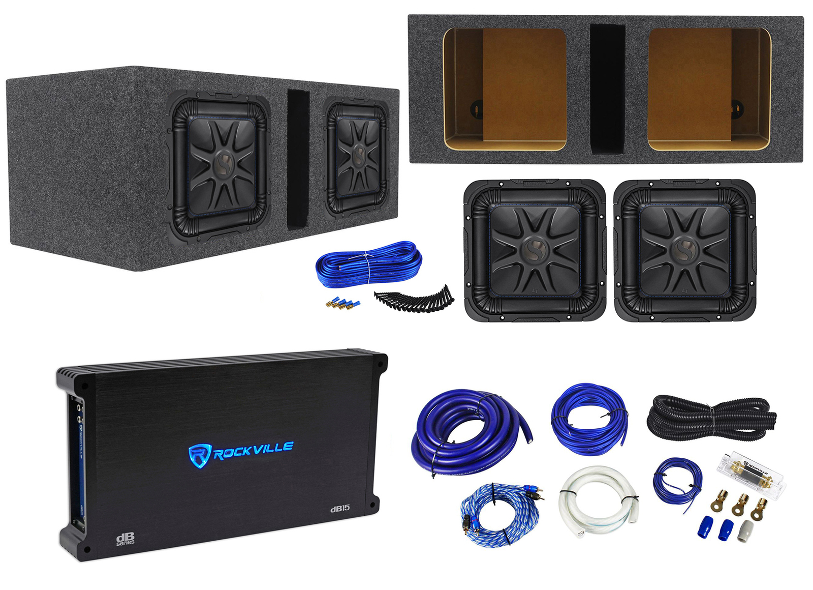 2 Kicker L7S102 10 сабвуферов SoloBaric L7S Вентилируемый корпус Усилитель мощностью 1500 Вт Комплект усилителей 100890₽