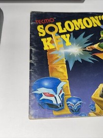 Nintendo NES Solomon&rsquo;s Key Authentic Game & Manual Cartridge 5 Screw Tecmo 1985