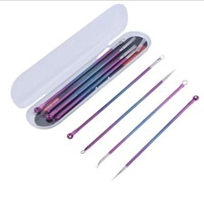 Blackheads Remover Needle Set Of 4, Beauty Set Acne Tools, Beauty Tools, Rainbow