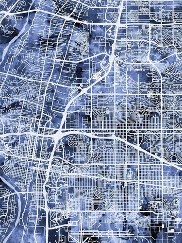 Poster - AlbuquerqueStreet Map by Michael Tompsett, - Picture 2 of 25