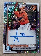 2024 Bowman Chrome Speckle Refractor Aneudis Mordan Auto /299 Orioles Autograph