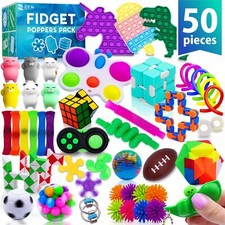 (50 Pcs) Fidget Toys Pack Party Favors Gifts for Kids Adults, Autism Sensory ...