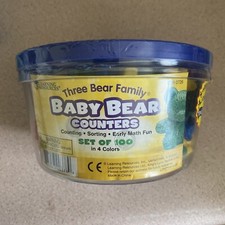 NWT Learning Resources 100pc Three Bear Family Baby Bear Counter Toys