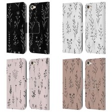 ANIS ILLUSTRATION WILDFLOWERS LEATHER BOOK WALLET CASE FOR APPLE iPOD TOUCH MP3