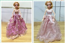 2PCS Wedding Dress for 11.5" Doll Outfits Clothes Handmade Long Gown 1/6 Toy C2