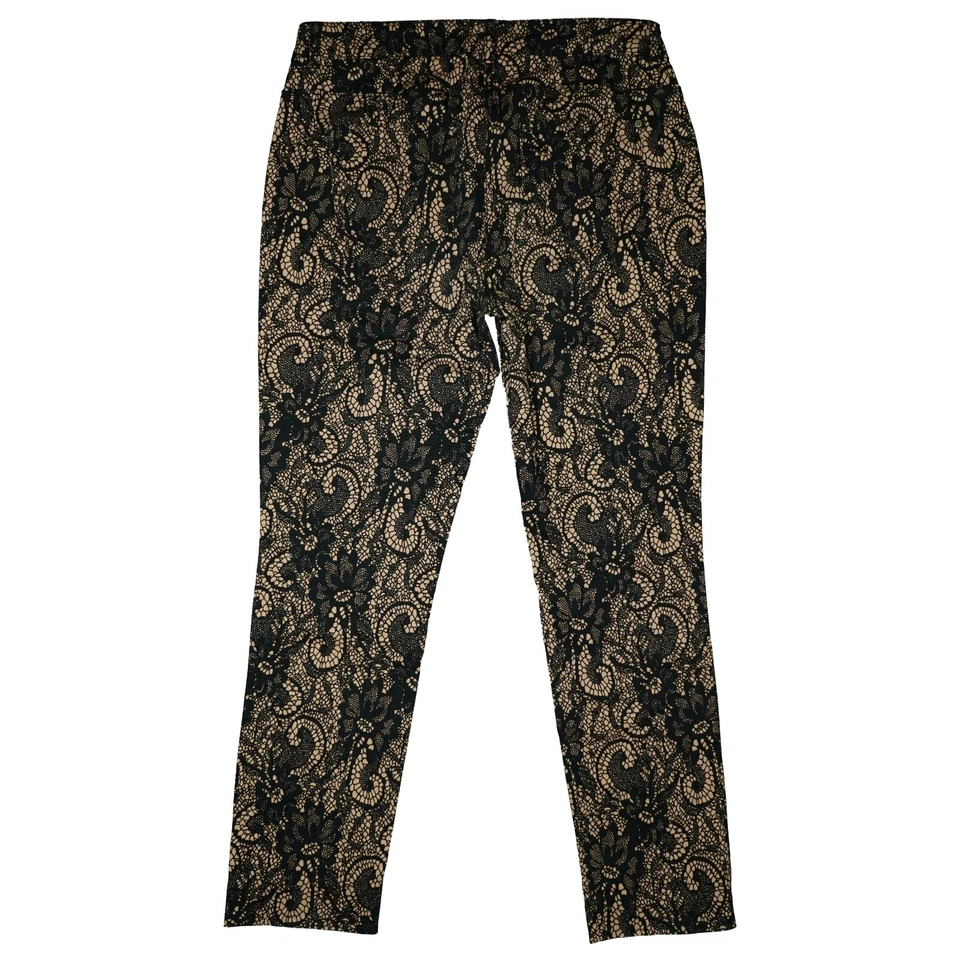 BIBA Damen Stretch Jeans Hose Slim mid Rise 42 XL W32 L32 Beige Schwarz Muster - Bild 4 von 4