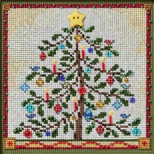 Feather Tree Cross Stitch Kit Mill Hill 2024 Buttons Beads Winter
