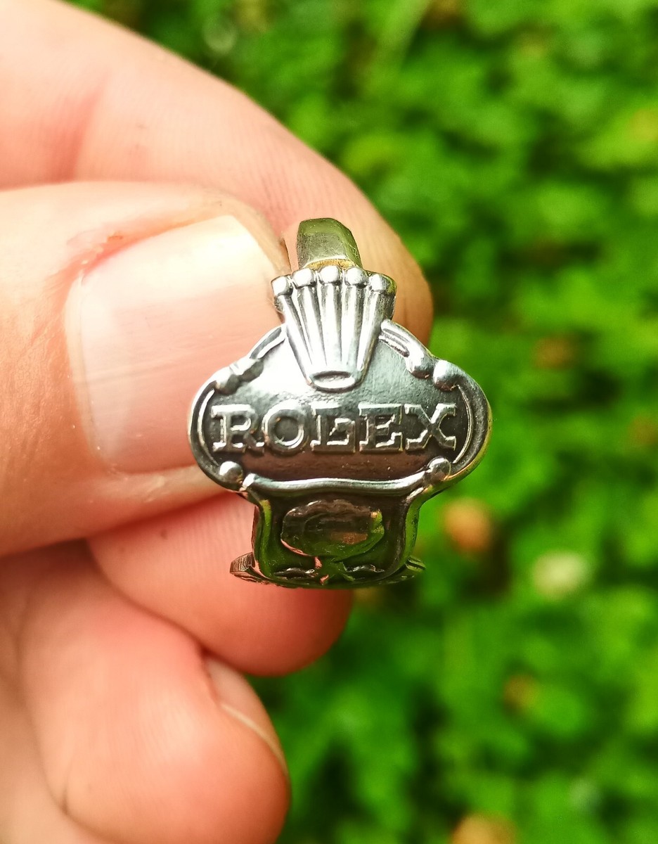 Rolex Bucherer シルバーリング Antique Handmade Sterling Silver Plated Rolex Spoon Ring Size 9.5