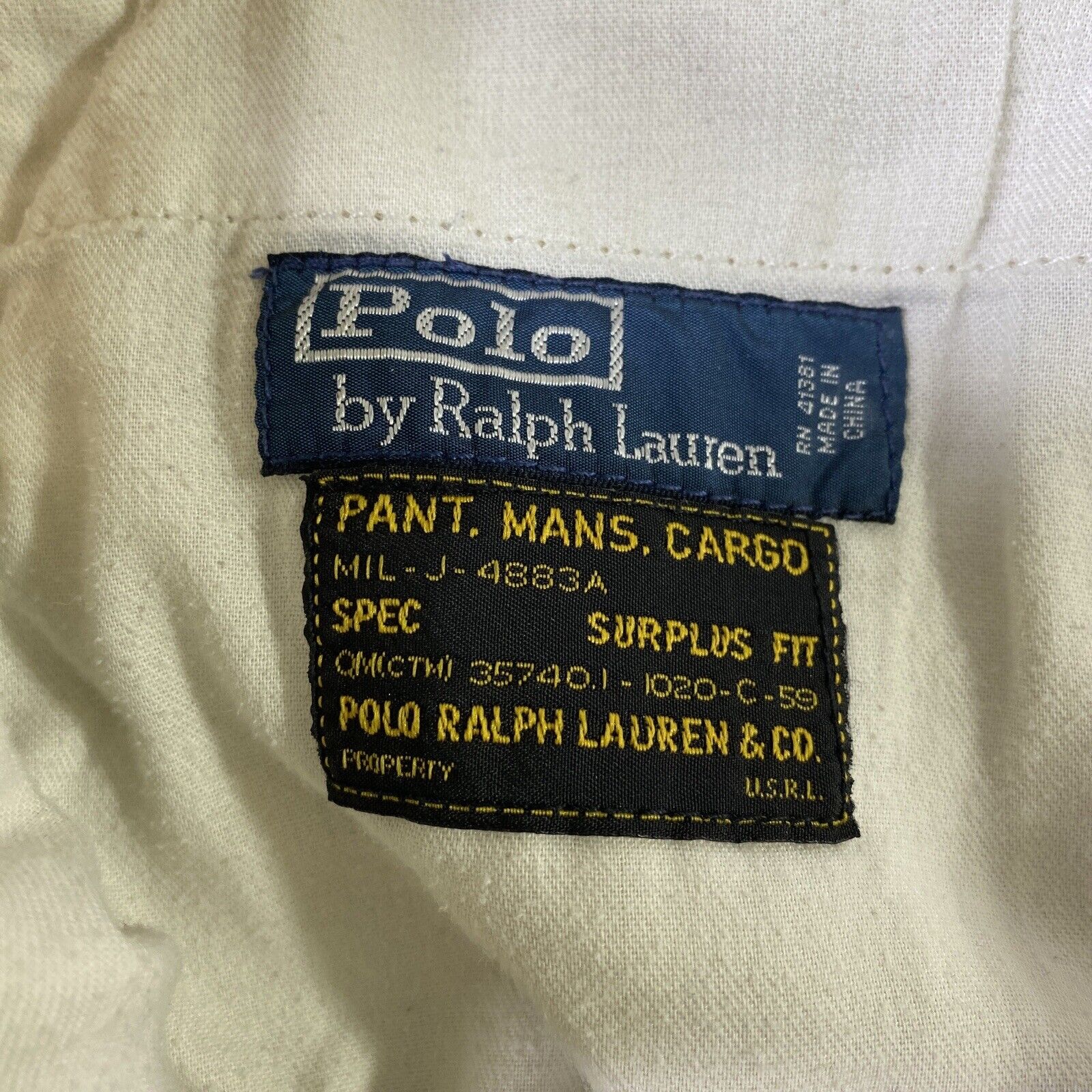 VINTAGE Polo Ralph Lauren Shorts Men 33 Brown Par… - image 2