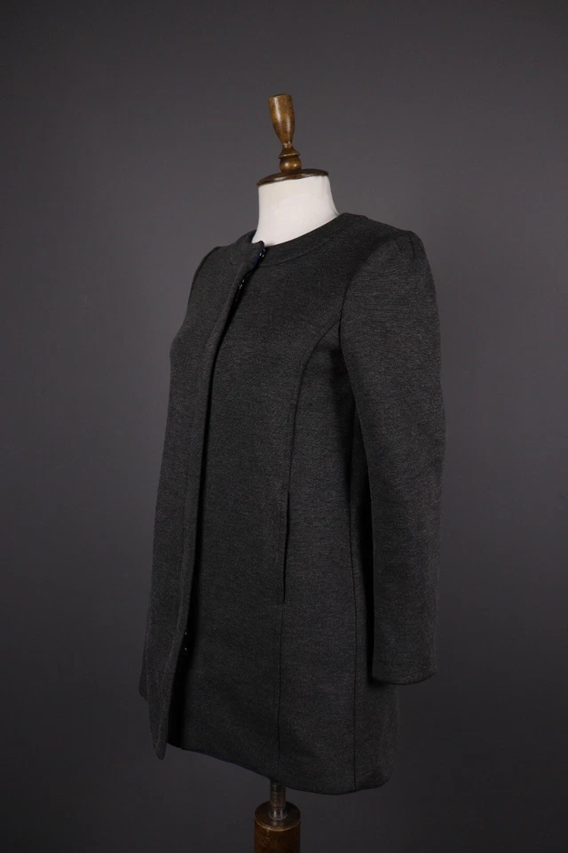 Chaqueta Abrigo Pinko Gris Abotonada Talla I 40 / GB 8 Foto 4 de 4