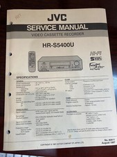 JVC HR-S5400U HRS5400U VCR Repair Service Manual FROM USA  ORIGINAL 