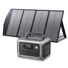 ALLPOWERS 600W 299Wh LiFePO4 Solar Generator Battery With 140W Solar Panel MPPT