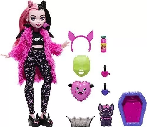 Monster High Clawdeen Wolf Fashion Doll and Accessories, Creepover Party  Set with Pet