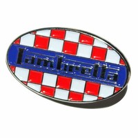 Lambretta Emaille Reversnadel Herren-Anstecknadel Metall Rot Weiß Blau