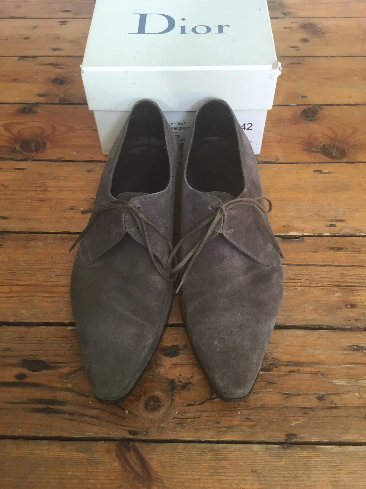 Chaussures homme Dior gris daim Hedi Slimane pointure 42