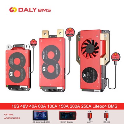 Daly Smart BMS Lifepo4 16S 48V 40A 60A 100A 200A 250A Bluetooth BMS Balance lot