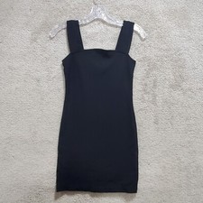 Urban Outfitters Mini Dress Women's XS Black Rayon Stretch Wide Straps Cocktail