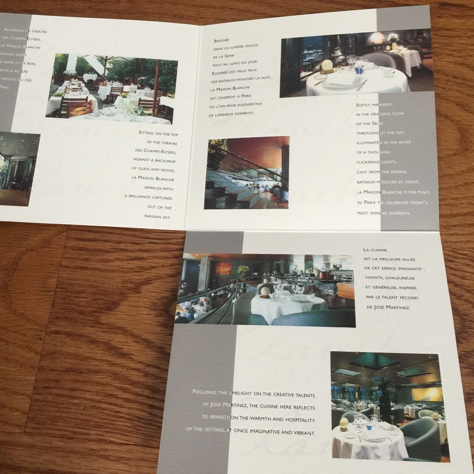 PARIS FRANCE RITZ RESTAURANT BROCHURE MENU RECEIPT TAILLEVENT JULES VERNE 1997