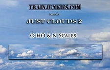 TrainJunkies Just Clouds 2 Model Railroad Backdrop