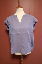 SPLENDID NWT Women's Linen Blend Tunic Top Blue CHOICE: M, L, XL, XXL