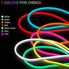 Flexible LED Strip Sign Neon Lights Silicone Tube Waterproof DIY 12V 1M 2M 3M 5M