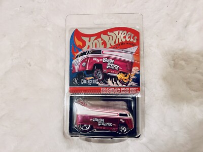 Hot Wheels 2021 RLC Exclusive Volkswagen VW Drag Bus Candy Striper