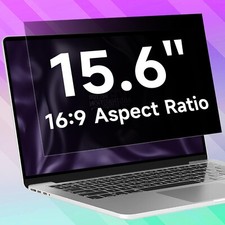 15.6 Inch 1920x1080 Laptop Privacy Screen Filter, Anti Blue Light Glare  Ant...