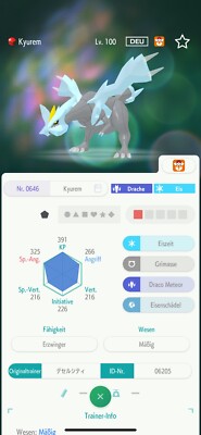  Pokémon Kyurem  Event  2015 Deutsch - Pokémon Home - X, Y , Omega Rubin  