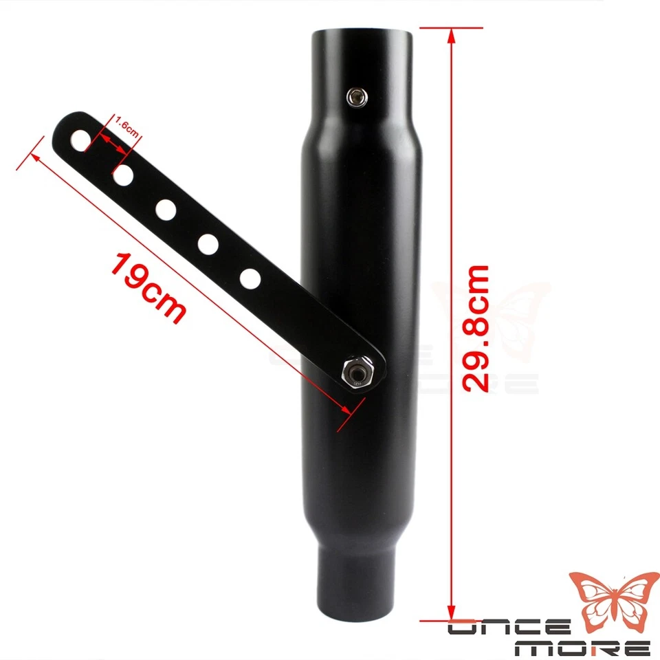 12-дюймовая универсальная короткая труба глушителя выхлопной системы мотоцикла - Изображение 2 из 4