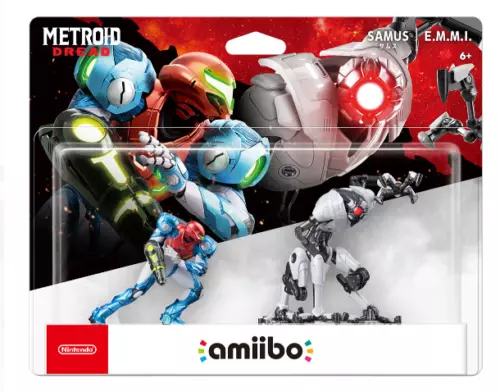Nintendo amiibo Metroid Dread - Samus and E.M.M.I. Figures (2 Pack Set)