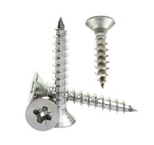 VITI IN ACCIAIO INOX TRUCIOLARI PER LEGNO PLASTICA D. 3 3,5 4 4,5 TESTA SVASATA