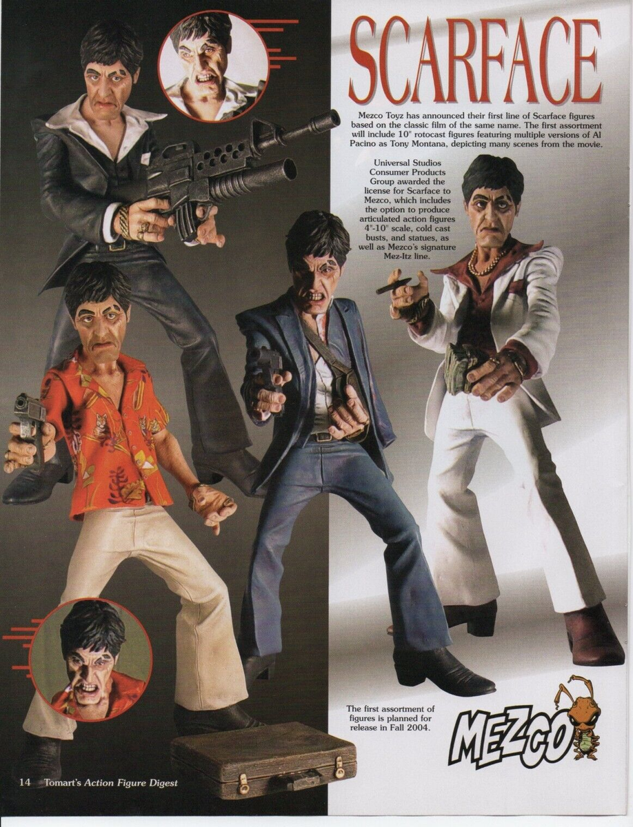 2004 Action Figures Toy PRINT AD ART - SCARFACE Mezco Al Pacino