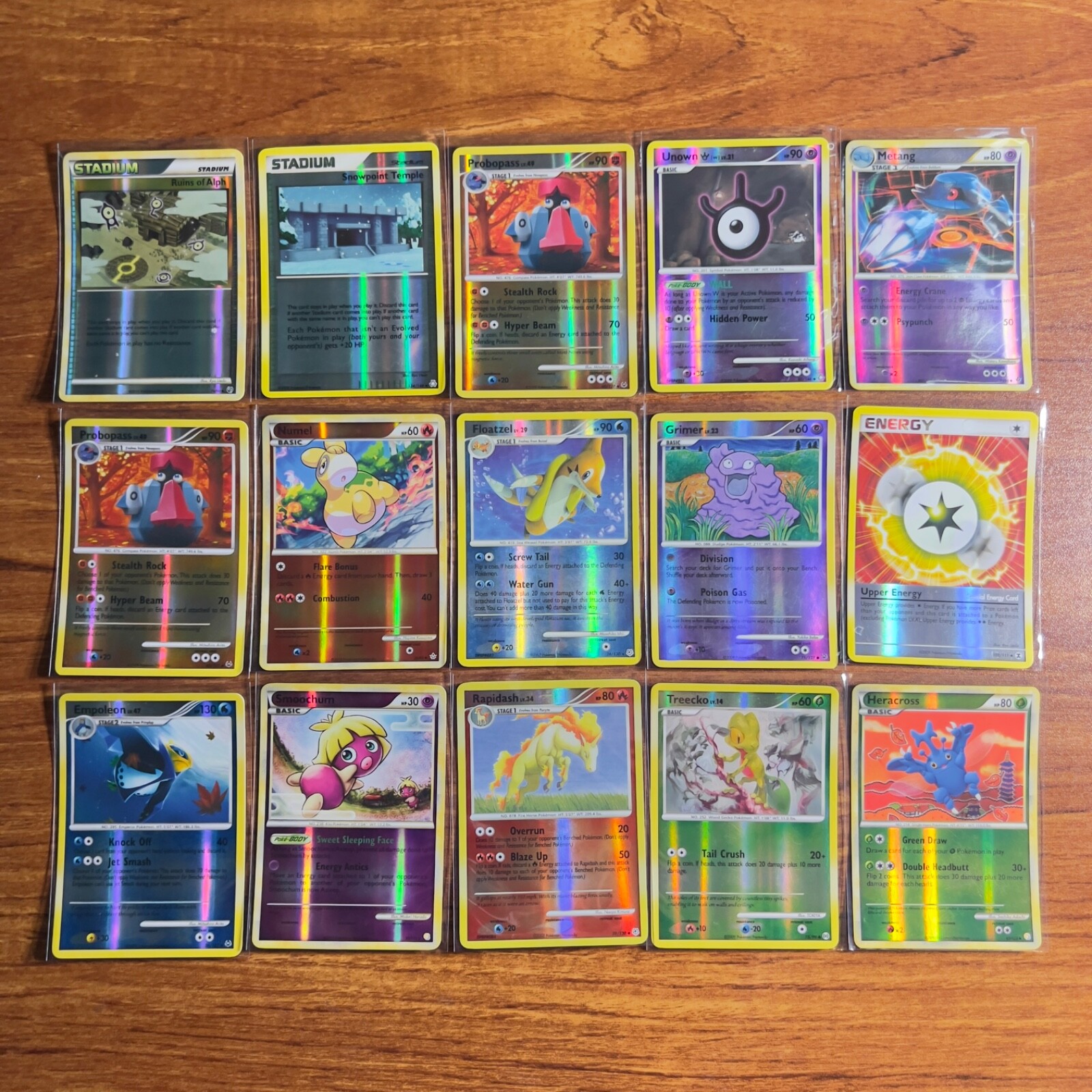 Large Reverse Holo Vintage Pokemon Card Lot Heracross Treecko Empoleon