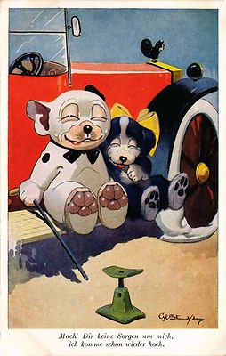 Postcard AK Studdy BONZO dog No. 2553 DON'T WORRY ABOUT ME (305812)