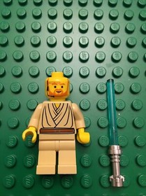 LEGO Star Wars Obi-Wan Kenobi Headset Minifigure 7143 Missing Orange Hair