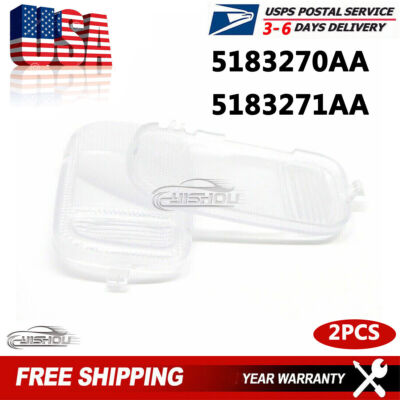 For 2002-2010 Dodge Ram 5183270AA 5183271AA Overhead Console Dome Light Lens Set