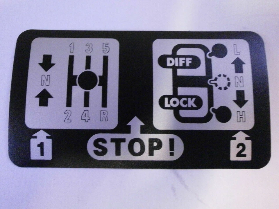 AWR1183 Warning Decal Range Rover Classic Discovery 1 Manual Transmission Box - Image 2 of 2