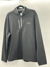 Calloway Mens Pullover Top Weather Series Size M Black 1/4 Zip with Pockets